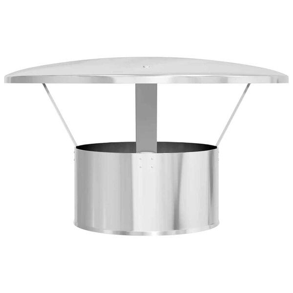 vidaXL Rain Cover Chimney Silver 35 x 35 x 20 cm Stainless Steel