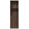 vidaXL Narrow Bathroom Cupboard with Wheels Brown Oak Engineered Wood