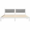 vidaXL Bed Frame Light Grey 200 x 200 cm Solid Pine Wood