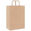 vidaXL Paper Bags 250 pcs with Handles Brown 32x17x44 cm