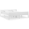 vidaXL Bed Frame without Mattress Solid Pinewood White 180x200 cm Super King