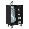 vidaXL Golf Cabinet with Wheel Plain Black Oak 65 x 45 x 98 cm