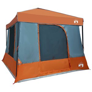 vidaXL Camping Tent Set 2 pcs 6-Person Grey and Orange