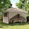 vidaXL Party Tent Folding Taupe 279 x 410 x 315 cm Oxford Fabric