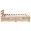 vidaXL Bed Frame with Headboard Brown 160 x 200 cm Solid Pine Wood