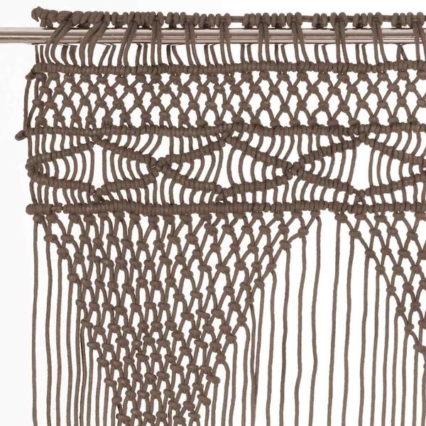 vidaXL Macrame Curtain Taupe 140x240 cm Cotton