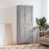 vidaXL Highboard Grey Sonoma 69.5x34x180 cm Engineered Wood