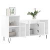 vidaXL TV Cabinet High Gloss White 100x35x55 cm Engineered Wood