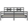 vidaXL Bed Frame without Mattress Grey 200x200 cm Solid Wood