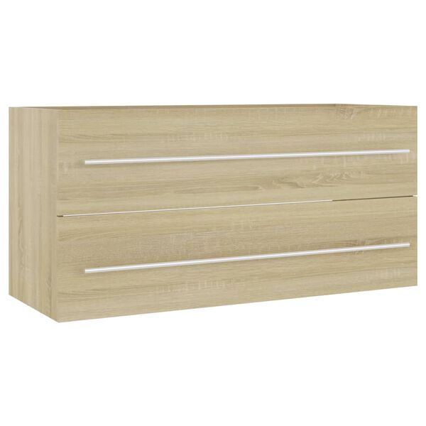 vidaXL Sink Cabinet Sonoma Oak 100x38.5x48 cm Engineered Wood