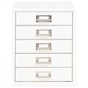 vidaXL Filing Cabinet with 5 Drawers Metal 28x35x35 cm White