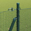 vidaXL Fence Post Green 10 x 1.4 m (16 x 16 mm mesh) Steel and PVC
