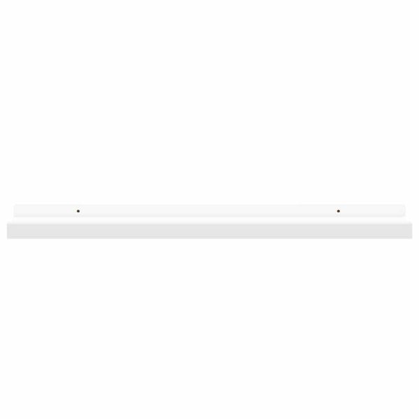 vidaXL Picture Frame Ledge Shelves 2 pcs White 60x9x3 cm MDF