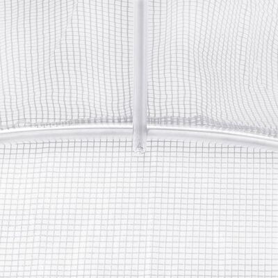 vidaXL Greenhouse with Steel Frame White 18 m² 6x3x2 m