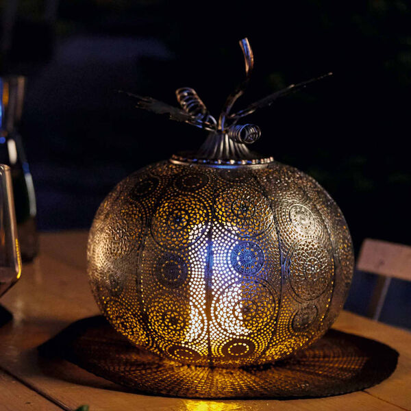 Luxform Battery-operated LED Garden Light Pumpkin Antique Silver