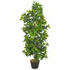 vidaXL Fake Plant | Green and brown | Polyester and wood | 120 cm tall
