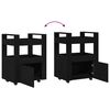 vidaXL Kitchen Trolley Black oak 60 x 45 x 80 cm Engineered wood