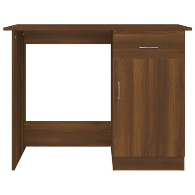 vidaXL Desk Brown Oak 100x50x76 cm Engineered Wood