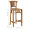 vidaXL Bar Chair Solid Teak Wood