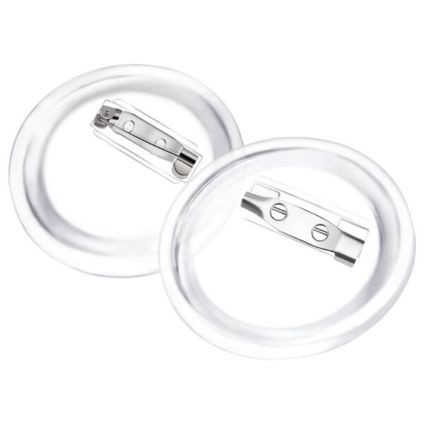 vidaXL Button Badges Kit with Pins 100 Sets Acrylic 37 mm