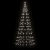 vidaXL LED Christmas Tree on Flagpole 200 LEDs Cold White 180 cm