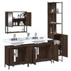 vidaXL 4 Piece Bathroom Furniture Set Brown Oak Engineered Wood