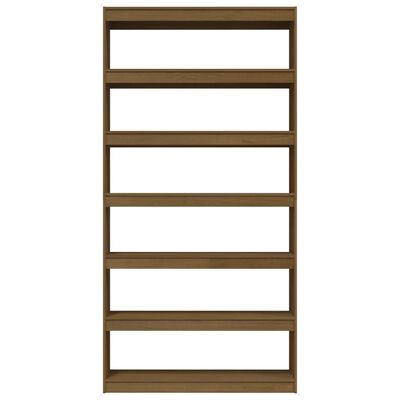 vidaXL Book Cabinet/Room Divider Honey Brown 100x30x200 cm Solid Pinewood