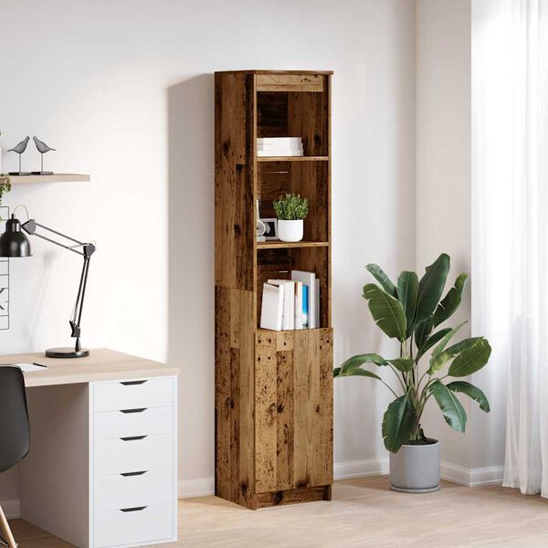 vidaXL Highboard Old Wood 37.5x35x180 cm Engineered Wood