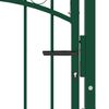 vidaXL Fence Gate with Spikes Steel 104x134.5 cm Green