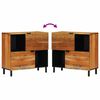vidaXL Sideboard with Door Natural 80 x 33.5 x 75 cm Solid Acacia Wood