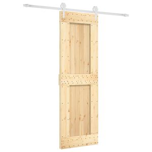 vidaXL Sliding Door 70 x 210 cm Solid Pine Wood (Untreated)