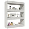 vidaXL Book Cabinet/Room Divider Concrete Grey 80x30x103 cm Engineered wood