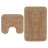vidaXL Bath Mat Set | Beige | 100% cotton | 63 x 93 cm, 44 x 52 cm