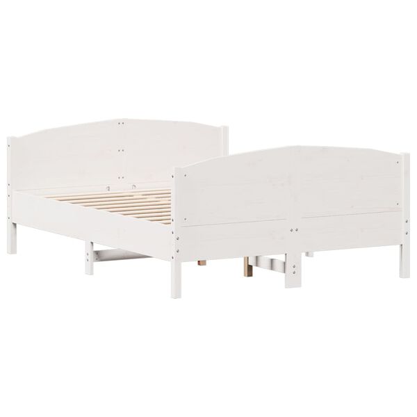 vidaXL Bed Frame without Mattress White 160x200 cm Solid Wood Pine