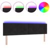 vidaXL LED Headboard with LED Strip Lights Black 180 cm Polyester