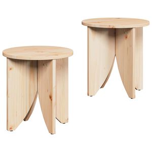 vidaXL Coffee Table 2 pcs Natural 41.5 x 41.5 x 44 cm