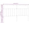 vidaXL Metal Headboard White 180 cm