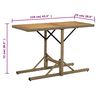 vidaXL Garden Table Beige Solid Wood Acacia and Poly Rattan