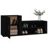 vidaXL Shoe Cabinet Black 130x35x54 cm Engineered Wood