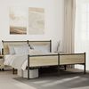 vidaXL Metal Bed Frame without Mattress Sonoma Oak 183x213 cm