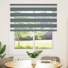 vidaXL Zebra Blind Dark Grey 125x100 cm Fabric Width 120.9 cm Polyester