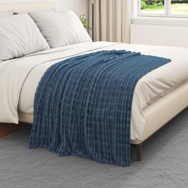 vidaXL Throw Blankets 6 pcs Navy Blue 150 x 130 cm Fleece
