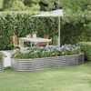 vidaXL Garden Raised Bed Galvanised Steel 249x100x36 cm Silver