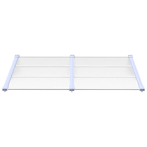 vidaXL Door Canopy Grey and Transparent 152.5x90 cm Polycarbonate