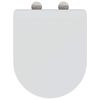 vidaXL Toilet Seat White 44 x 36.4 x 3.4 cm Duroplast