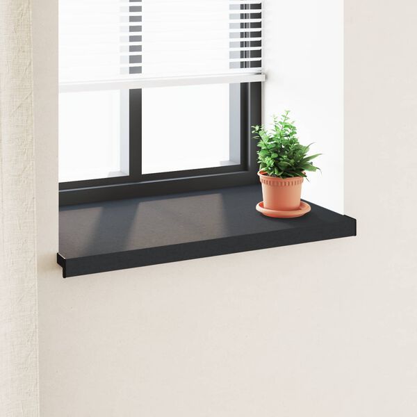 vidaXL Window Sill Anthracite with Wood Grain 100 x 50 x 4.5 cm PVC