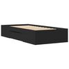 vidaXL Bed Frame without Mattress Black 90x190 cm Single Engineered Wood