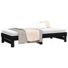 vidaXL Pull-out Day Bed without Mattress Black 2x(100x200) cm