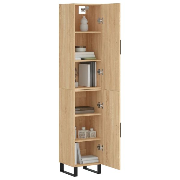 vidaXL Highboard Sonoma Oak 34.5x34x180 cm Engineered Wood