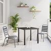 vidaXL Garden Dining Set 7 pcs Anthracite Powder-Coated Steel